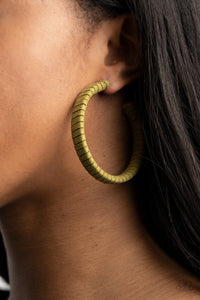 Suede Parade Green Earring