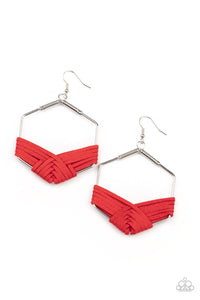 Suede Solstice Earring (Red, Yellow)