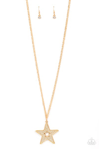 Superstar Stylist Necklace (Gold, Brass, White)