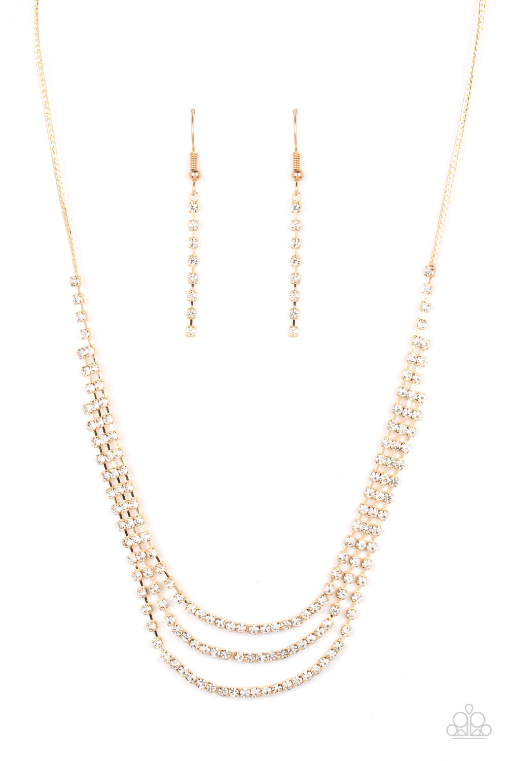 Surreal Sparkle Necklace (White, Gold, Multi)