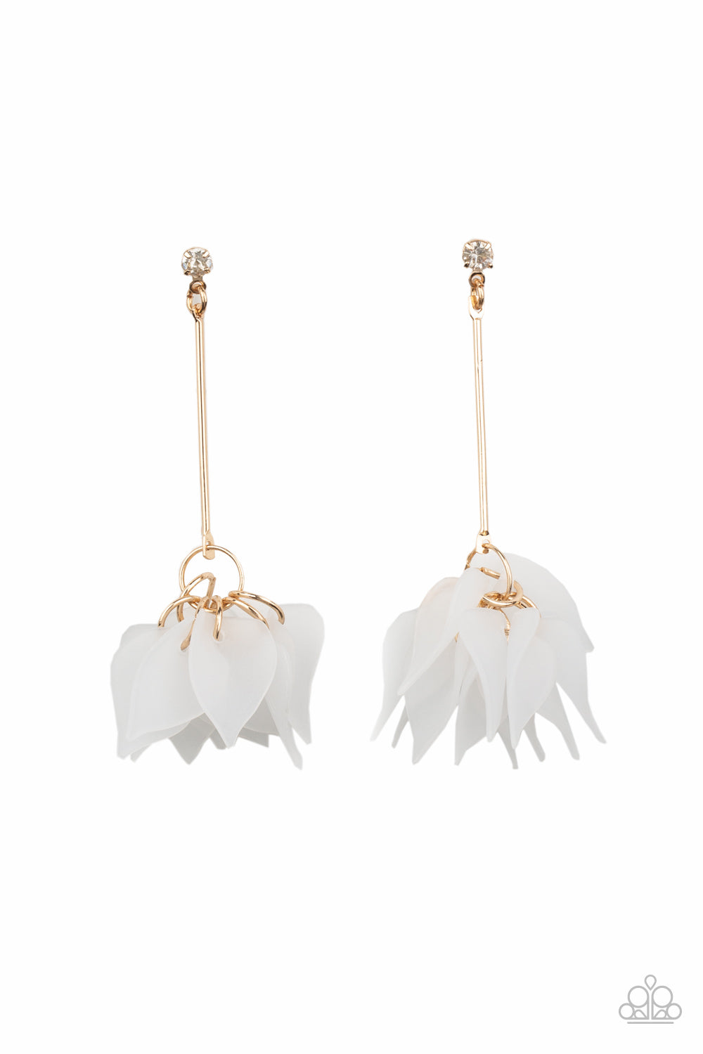 Suspended In Time Gold Earring