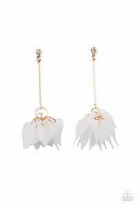 Suspended In Time Gold Earring