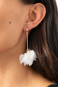 Suspended In Time Gold Earring