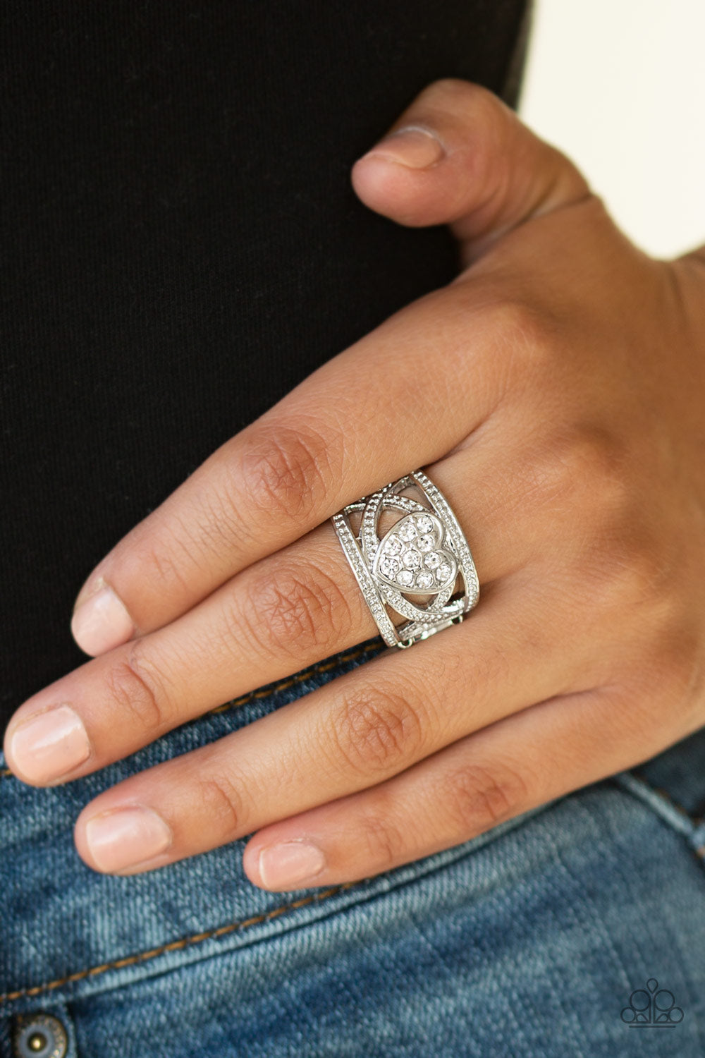 Sweetly Sweetheart White Ring