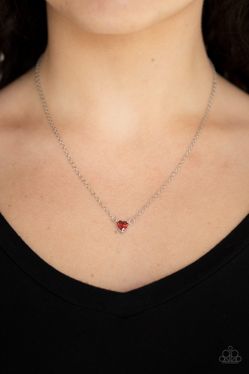Heartbeat Bling Red Necklace