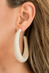 TWINE and Dine White Earring