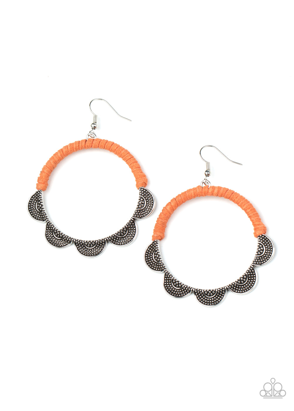 Tambourine Trend Orange Earring