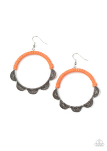 Tambourine Trend Orange Earring