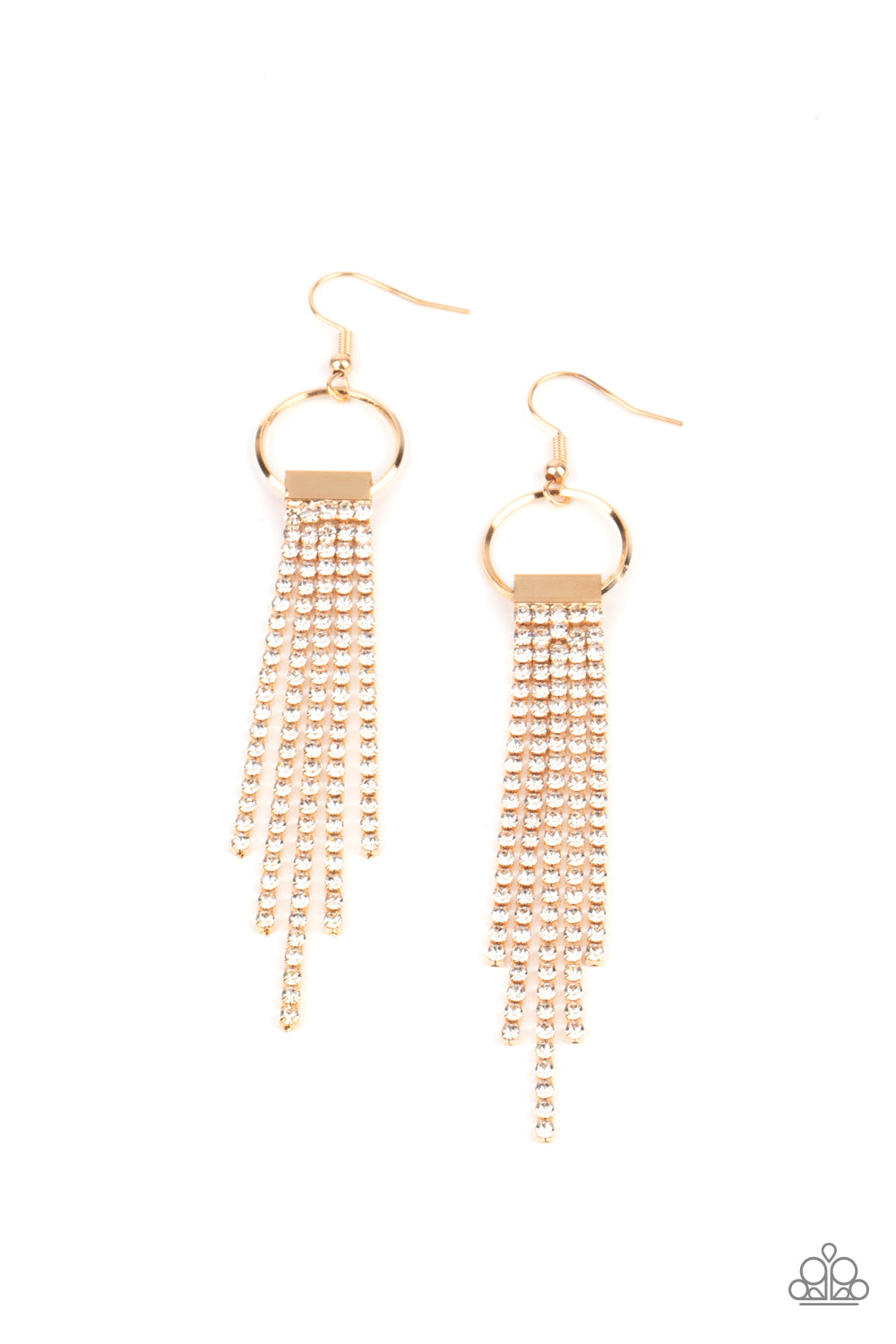 Tapered Twinkle Gold Earring