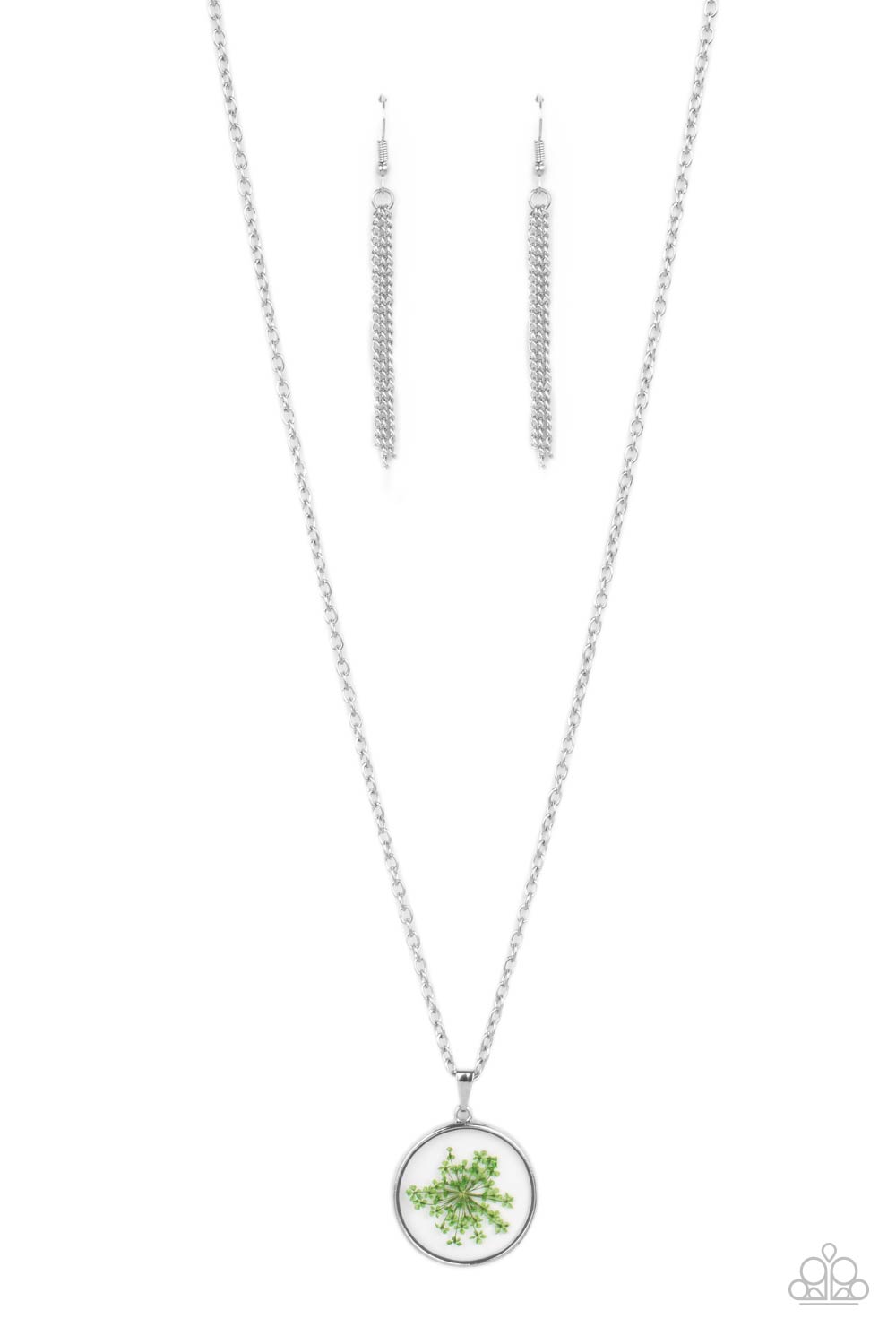 Tea Party Tease Green Necklace