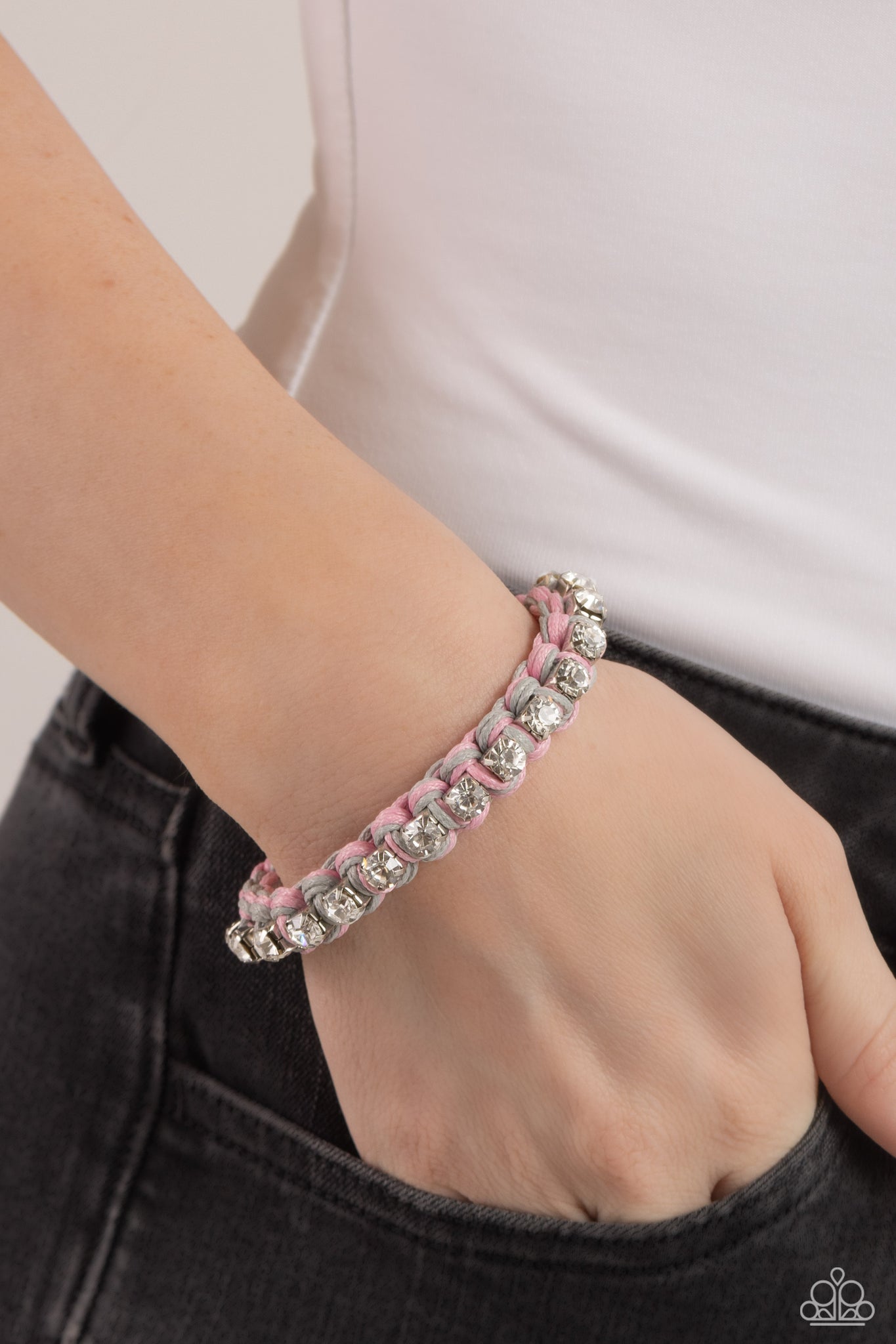 The Next Big STRING Bracelet (Black, Pink)