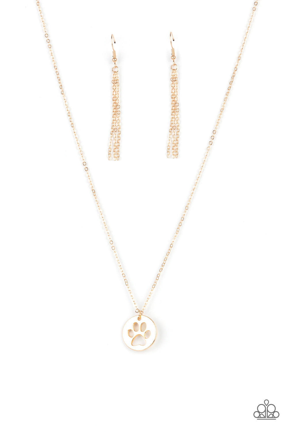 Think PAW-sitive Necklace (Gold, Silver)