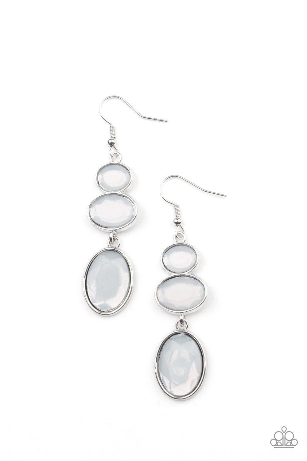 Tiers of Tranquility White Earring