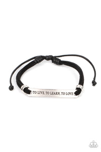 To Live, To Learn, To Love Bracelet (Blue, Brown, Black)