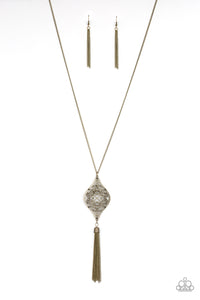 Totally Worth The TASSEL Brass Necklace