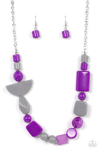 Tranquil Trendsetter Necklace (Purple,Green,Yellow)