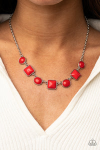 Trend Worthy Necklace (Orange, Red)