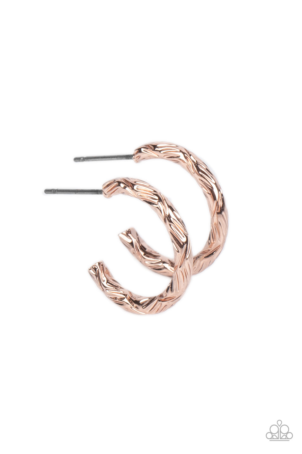 Triumphantly Textured Earrings (Silver, Rose Gold)