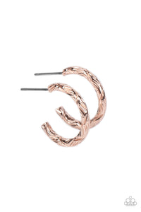 Triumphantly Textured Earrings (Silver, Rose Gold)