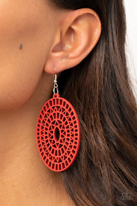 Tropical Retreat Red Earring