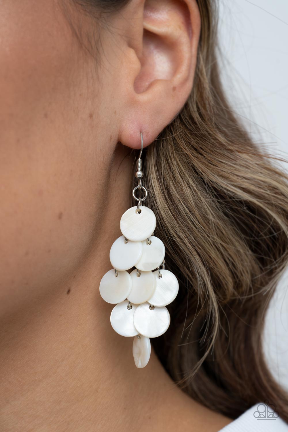 Tropical Tryst Earring (Orange, White)