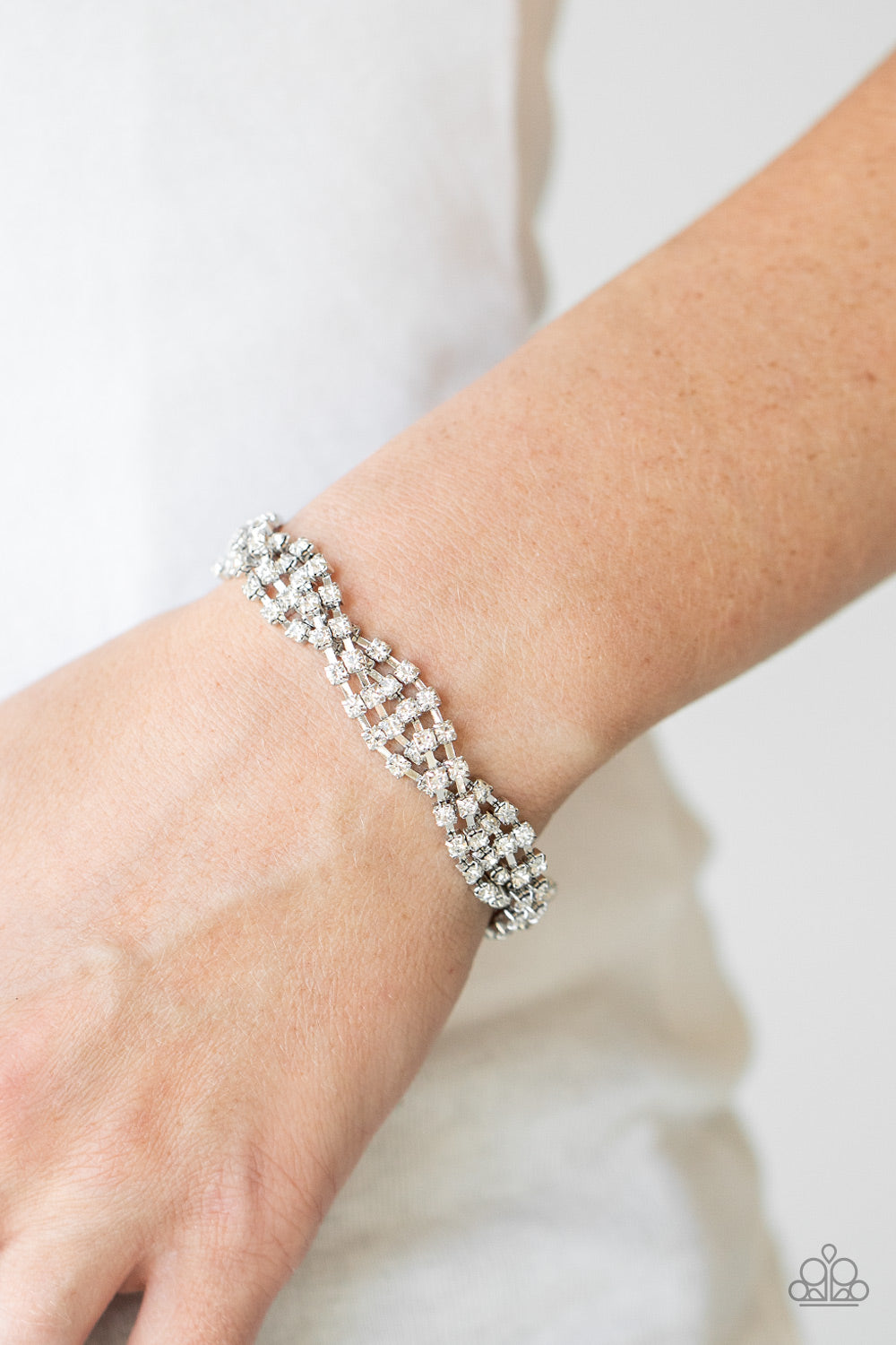 Twists and Turns White Bracelet
