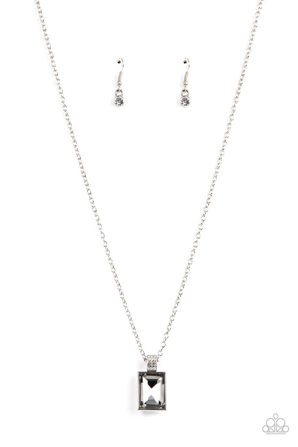 Understated Dazzle Necklace (Red, Silver)