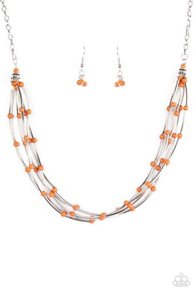 Be As It Mayan Orange Necklace