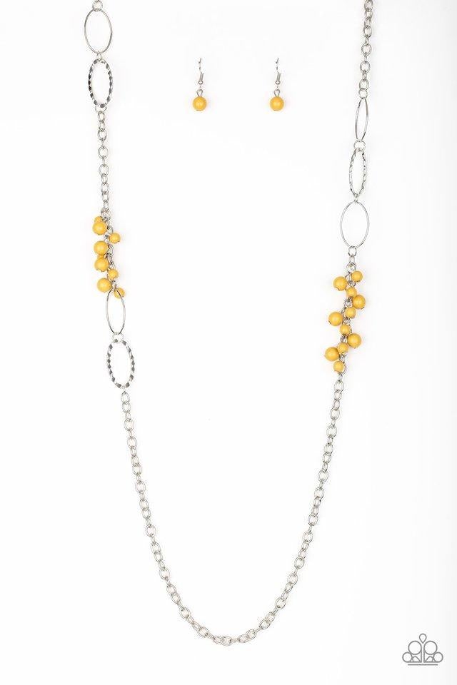 Flirty Foxtrot Yellow Necklace
