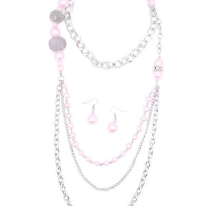 Enmeshed in Elegance Pink Necklace