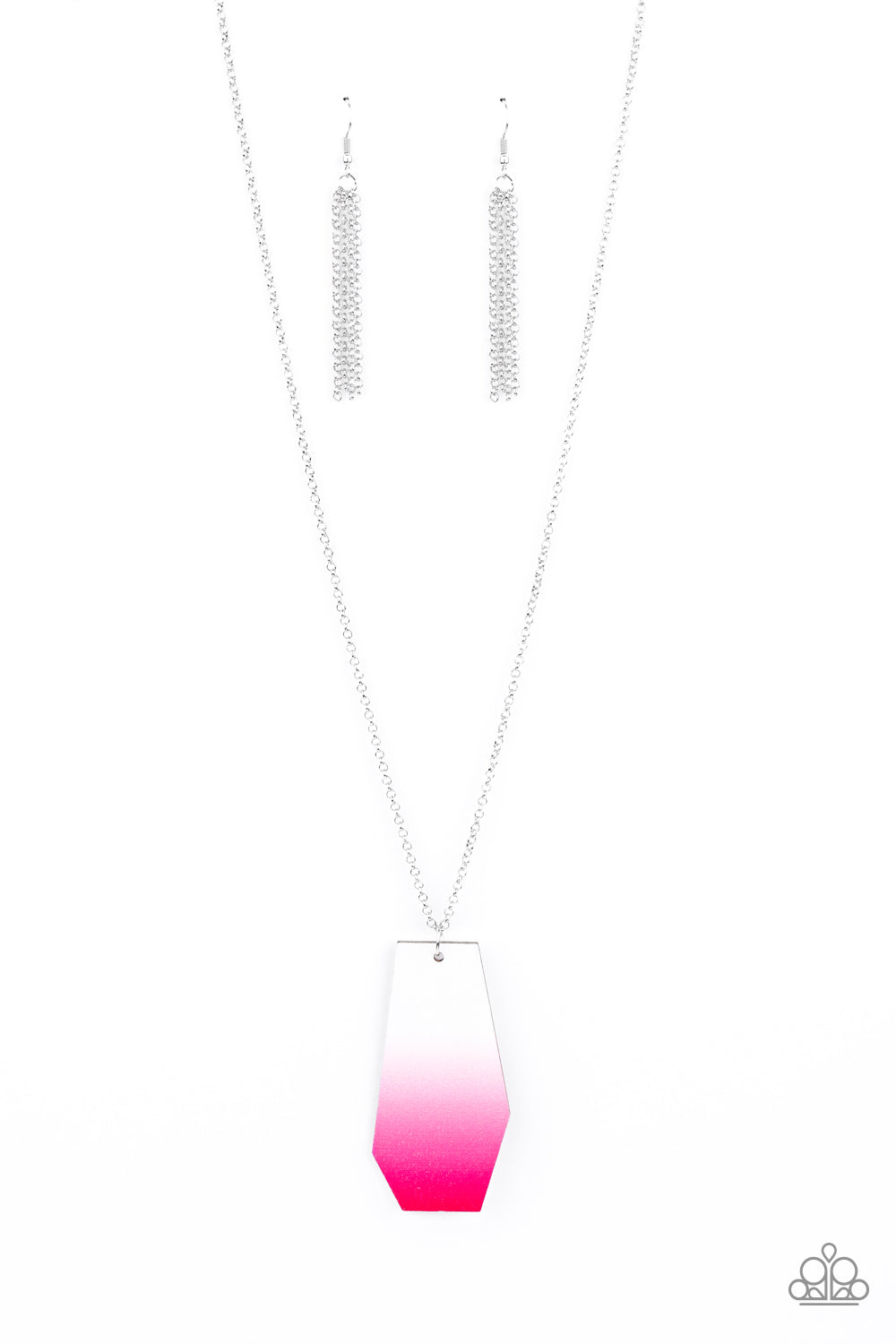 Watercolor Skies Necklace (Pink, Yellow)