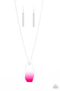 Watercolor Skies Necklace (Pink, Yellow)
