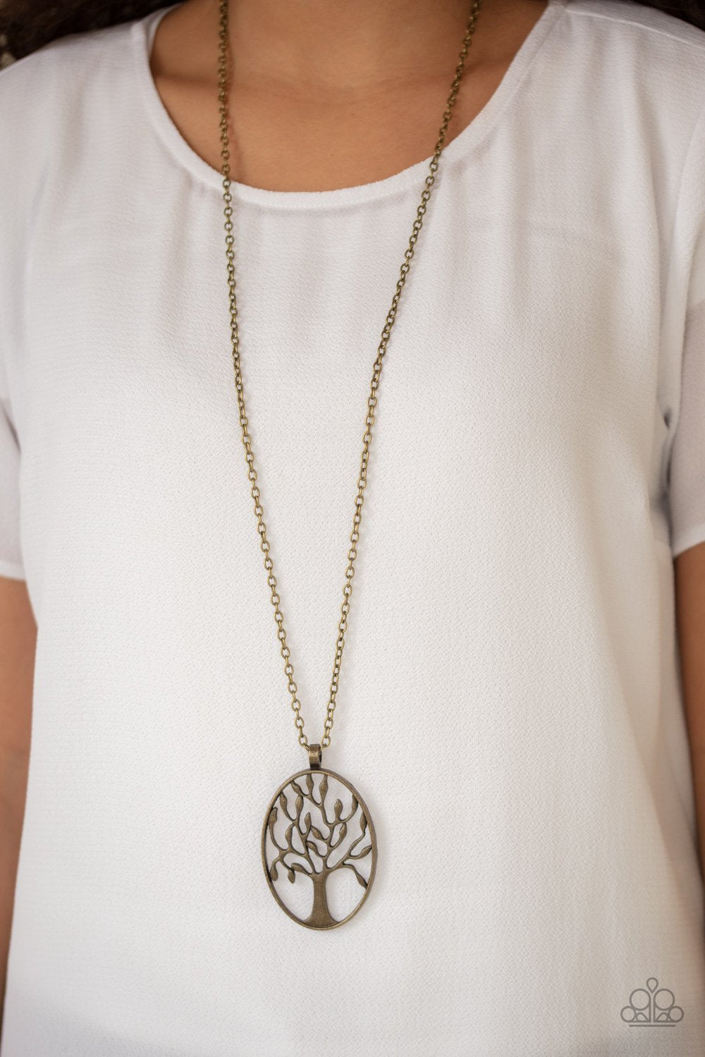 Well-Rooted Brass Necklace