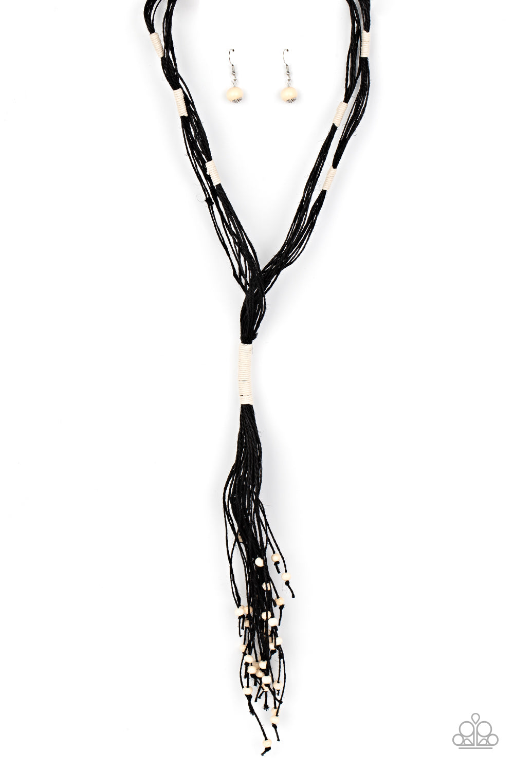Whimsically Whipped Black Necklace