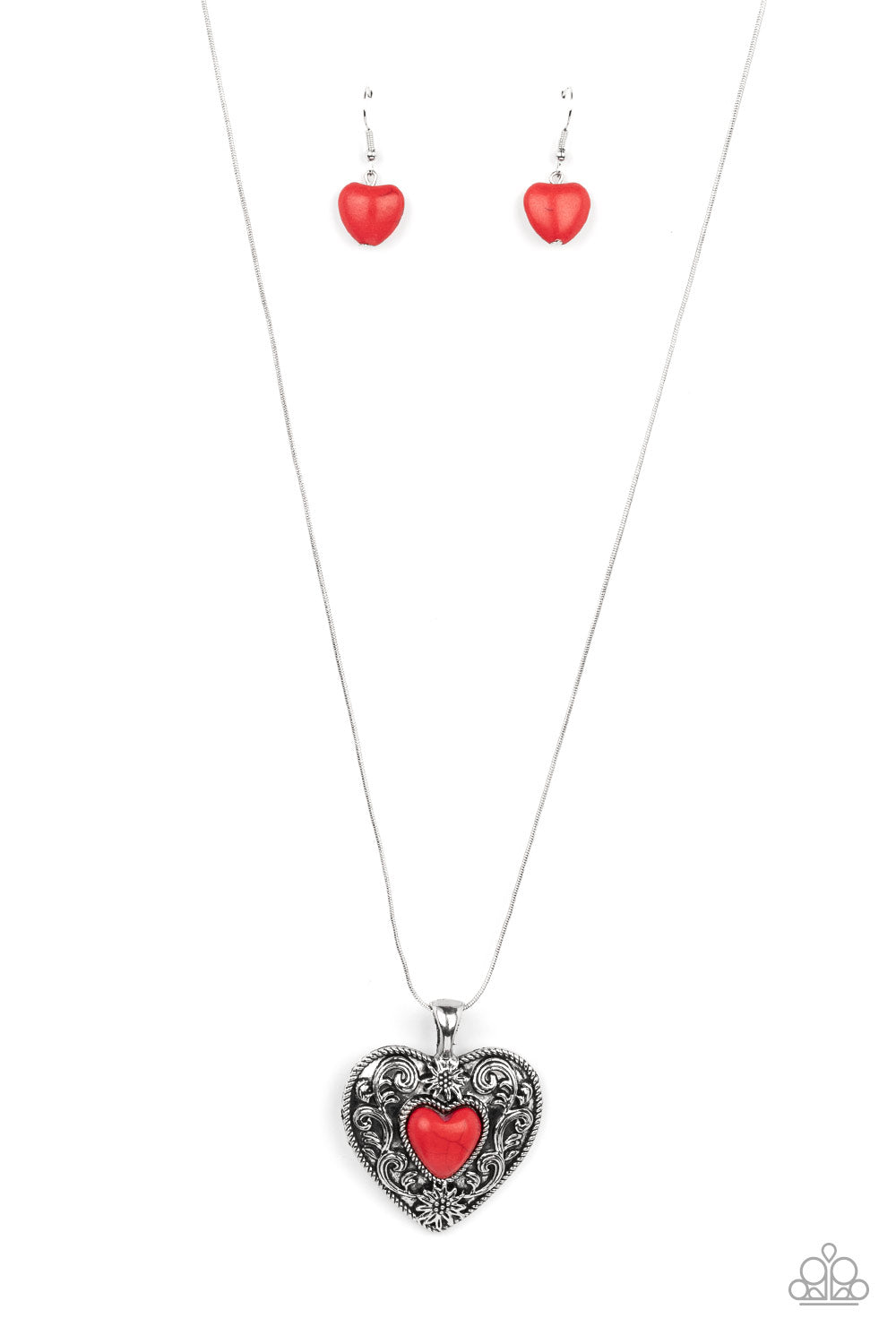 Wholeheartedly Whimsical Necklace (Red, White, Black)