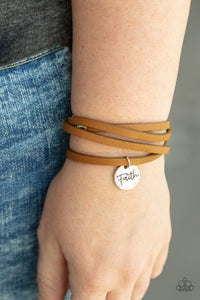Wonderfully Worded Bracelet (Brown, Black, Silver)