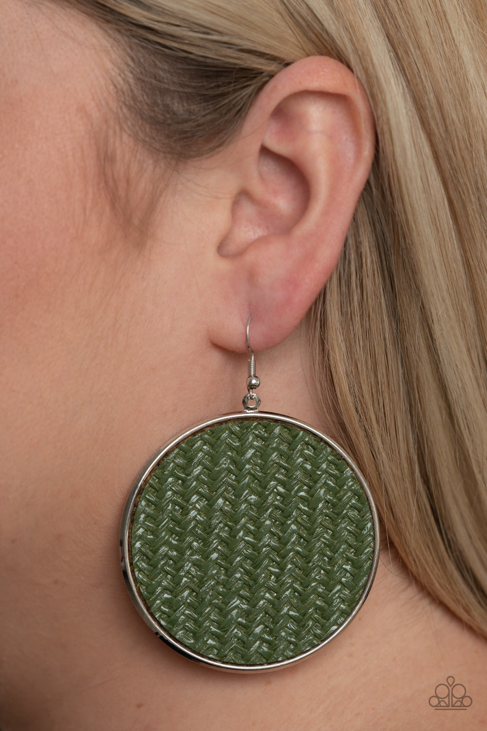 Wonderfully Woven Green Earring
