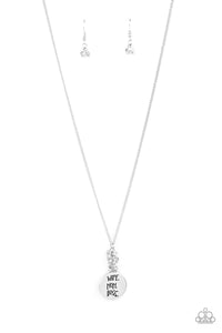 Words To Live By Necklace (Multi, Silver)