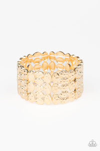 Tectonic Texture Gold Bracelet