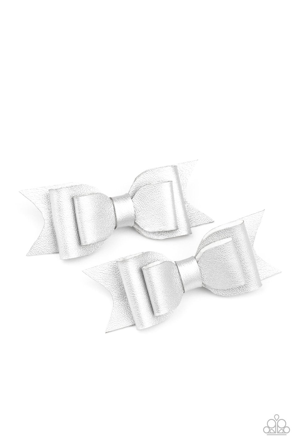 Totally Bows My Mind Silver Hair Clip