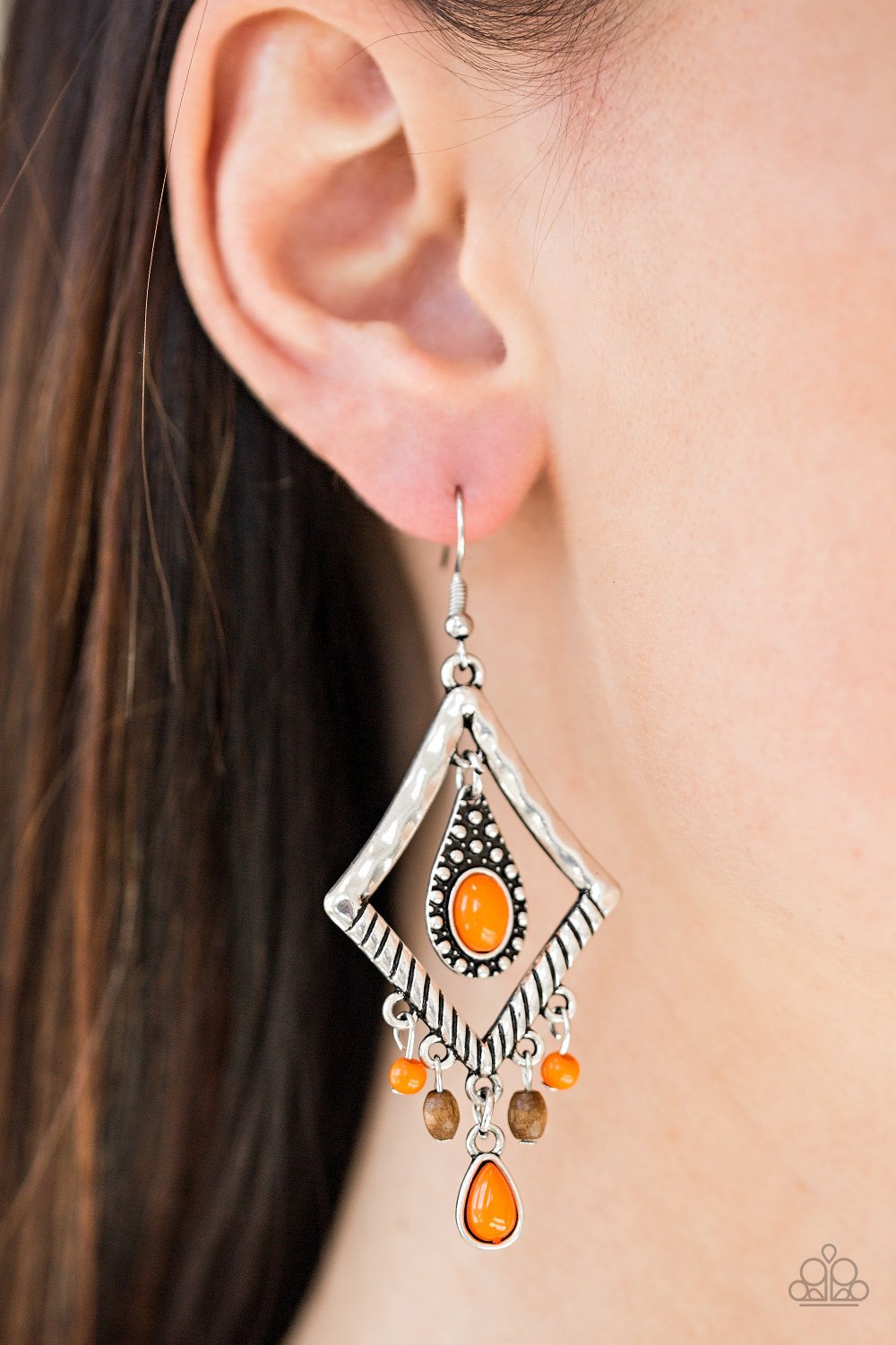 Southern Sunsets Orange Earring