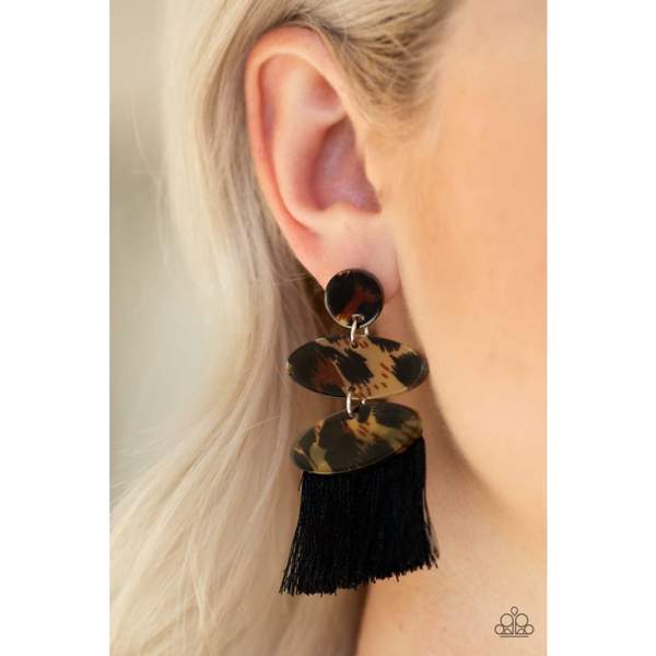 No One Likes A Cheetah Black Earring