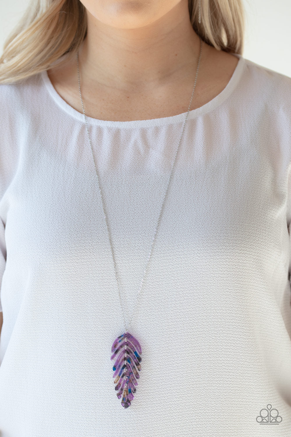 She QUILL Be Loved Purple Necklace