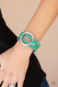 Studded Statement-Maker Urban Green Bracelet