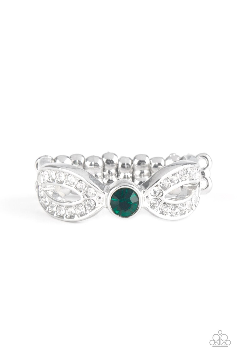 Extra Side of Elegance Ring (Silver, Green)