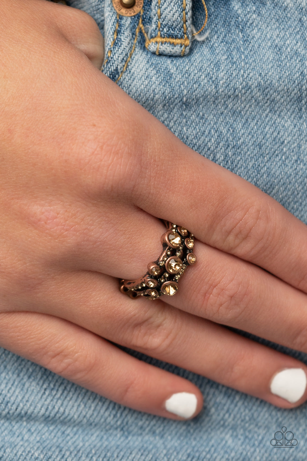 Bubbly Effervescence Copper Ring