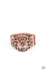 Fanciful Flower Gardens Copper Ring