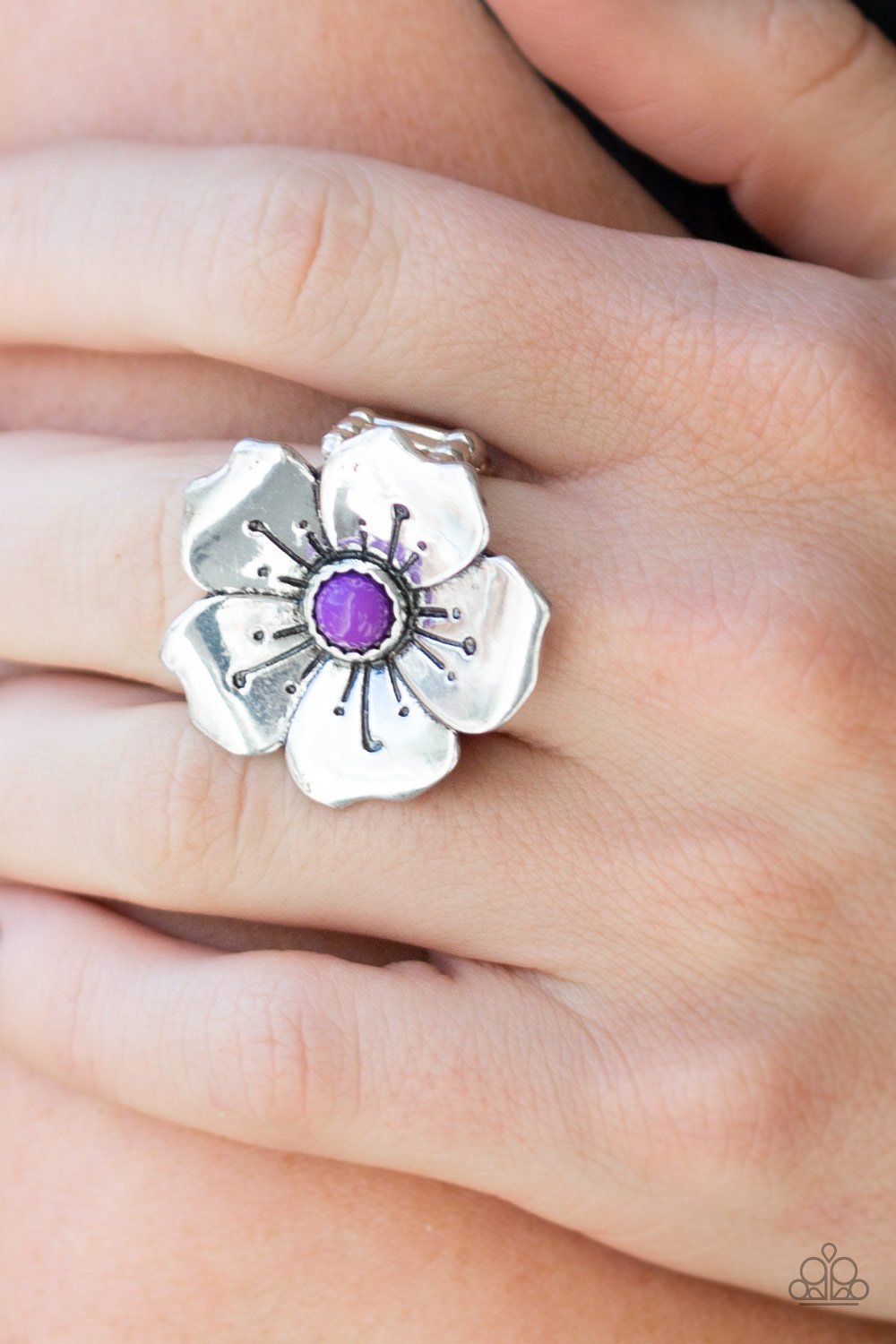 Boho Blossom Purple Ring