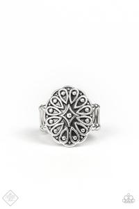 Modern Mandala Silver Ring