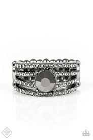 Downtown Diva Black Ring